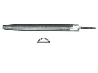 Lime mezze tonde con manico in plastica - 6' mm.150 taglio bastardo - in acciaio