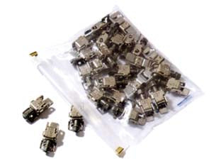 Dispositivi per nastro stringitubo uniblok - in acciaio cromato, conf.da pz.25