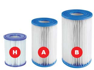 Cartuccia ricambio per filtri piscine - tipo A - peso kg.0,22 (29000) - per pompe da piscina, facile da pulire, filtro H adatto per le pompe: 28601 e 28602, filtro A adatto per le pompe: 28603, 286...