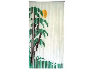 Tenda anti mosche a piastrina palme - 44 strisce per 63 piastrine - cm.120x230h. - con supporto in alluminio