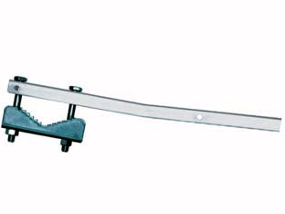 Stendibiancheria fisso da balcone in acciaio zincato - cm.58x3x1,5 - coppia, con attacchi a vite