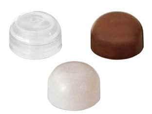 Fermaporta adesivo a birillo Ø mm.28x18 - marrone - in plastica morbida