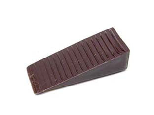 Fermaporta adesivo a cuneo marrone - in plastica