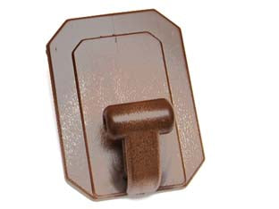 Ganci giganti adesivi in plastica marroni - mm.58x78h. - adatto come appendi accapatoio per bagni e docce