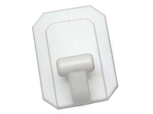 Ganci giganti adesivi in plastica bianchi - mm.58x78h. - adatto come appendi accapatoio per bagni e docce