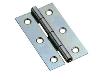Cerniere strette perno fisso art.120 - mm.25x19x0,8 - in acciaio zincato