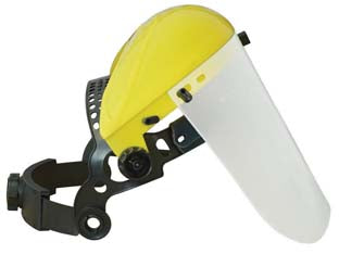 Visiera di protezione professionale in policarbonato - con fermatesta regolabile, CE EN-166