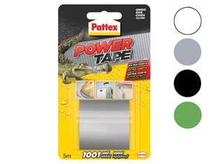 Pattex nastro adesivo power tape - mm.50h. in rotoli da mt.5 colore grigio - in blister, multifunzionale, speciale composizione a tre strati rinforzati da una trama di materiale plastico che lo rende 10...