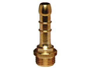 Portagomma gas metano dritto maschio - filetto M1/2', in ottone giallo