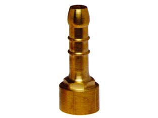 Portagomma gas metano dritto femmina - filetto F1/2', in ottone giallo