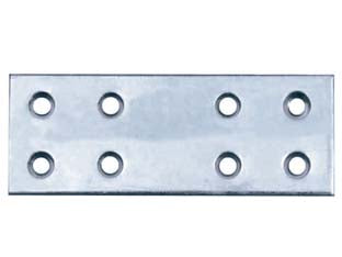 Piastra di giunzione dritta - mm.160x30 - in acciaio zincato, spessore mm.2, larghezza mm.30