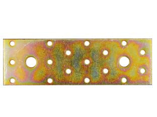 Piastra di giunzione dritta larghezza mm.50 - mm.160x50 - in acciaio tropicalizzato, spessore mm.2,5, fori ø mm.5-11