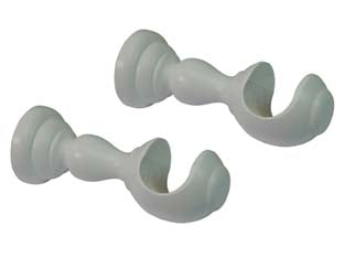 Supporto aperto Ø mm.35 in legno bianco per scorritenda - cm.18 - Nessuna Descrizione per questo prodotto