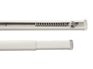 Bris bris astina piatta estensibile per tende bianca - cm.27-40 - colore bianco - profilo in metallo verniciato, terminali in piastra gommata per l’ancoraggio alla finestra o una superficie liscia. il fermo ...