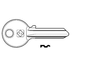 Chiavi per cilindri iseo 5 spine grandi ie2 - IE2 DX - in ottone nichelato