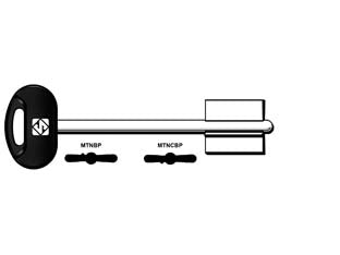Chiavi doppia mappa mottura - MTNBP - in ottone nichelato, testa in plastica