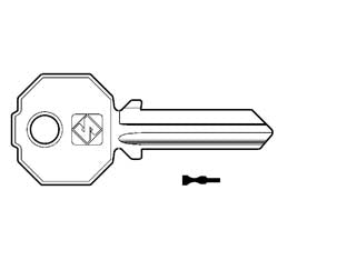 Chiavi per cilindri prefer 5 spine grandi pf092s - PF092S - utilizzo principale: per serrature serranda