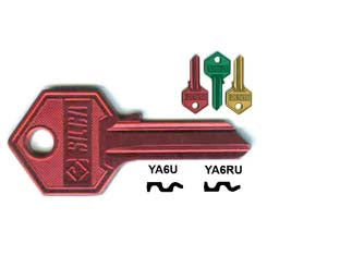 Chiavi per cilindri yale 4 spine grandi - YA6RU SX ultralite verdi - Nessuna Descrizione per questo prodotto