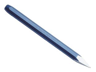 Scalpello da muratore riaffilabile a punta - ø mm.18x400 - in acciaio cromo vanadio, punte rettificate, visellate e verniciate