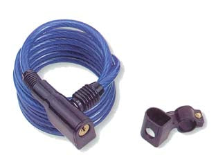 Antifurto a spirale per bici con chiave - ø mm.8x150 cm. - cavo in acciaio con guaina in plastica
