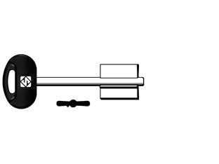 Chiavi doppia mappa mottura 5mt5bp - 5MT5BP - in ottone nichelato, testa in plastica