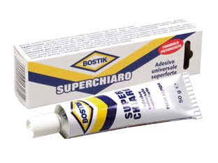 Bostik superchiaro - gr.50 in tubetto - adesivo universale a contatto superforte, rapido, facile da applicare, buona resistenza alla temperatura, non macchia e non r...