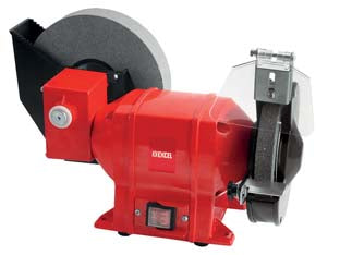 Smerigliatrice da banco combinata mole Ø mm.150/200 250w - 250w di potenza, tensione 230v / 50Hz, velocità 2.950 g/m. per il disco di ø mm.150x20 foro mm.12,7 per molatura a secco , ...