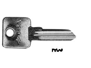 Chiavi 5 spine grandi 00401 - 00401001 (DX tipo silca CS 17) - in ottone nichelato, per lucchetti e cilindri