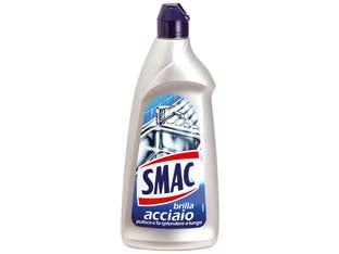 Smac brillacciaio - ml.500 - per sgrassare e far splendere a lungo l’acciaio: lavelli, cucine, pentole, ecc...