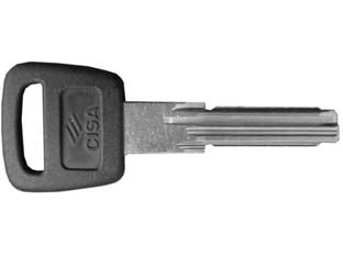 Chiavi profilo piatto 00620900 - 00620900 (tipo silca CS 62P) - in ottone nichelato, testa nylon, per cilindri ASTRAL