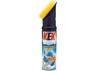 Kek pulitore - ml.300 - schiuma a secco per la pulizia di tappeti, poltrone, interni d’auto, rivestimenti in tessuto e moquettes con pratica spazzola...
