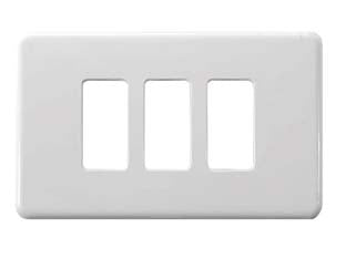 Coprinterruttori 3 posti in nylon - bianco art.0800.03 - Nessuna Descrizione per questo prodotto