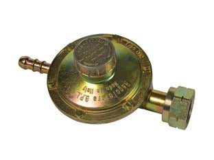 Regolatore gas bassa pressione taratura variabile serie lp080 - con attacco orizzontale, capacità 1 kg/h, taratura variabile 20-60 mbar