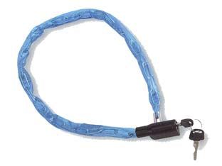Antifurto a catena per bici con chiave - ø mm.3,5x75 cm. - in acciaio con guaina in plastica