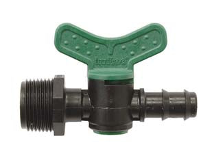 Valvola cilindro maschio e portagomma in polipropilene - ø mm.20x M 3/4' - per tubo in polietilene bassa densità