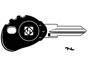 Chiavi zadi per moto italjet malaguti zd23rcp - ZD23RCP - in acciaio nichelato, testa in plastica