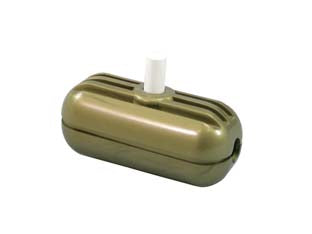 Interruttore a barilotto oro - interruttore passante a pulsante 250V-2A, cablaggio rapido, corpo materiale termo plastico, chiusura con viti