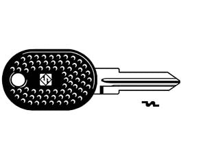 Chiavi giobert per auto fiat gt15rp - GT15RP - in acciaio nichelato, testa in plastica nera