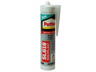 Pattex silicone sista sl 618 solyplast per specchi - ml.300 - in cartuccia, adesivo sigillante siliconico neutro colore trasparente ideale per l’incollaggio di specchi, vetro, metallo, le...