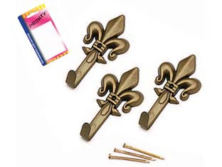 Ganci per quadri giglio bronzo grandi in blister - mm.47, in bl.3 pz. - Nessuna Descrizione per questo prodotto