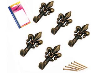 Ganci per quadri giglio bronzo piccoli in blister - mm.33, in bl.5 pz. - Nessuna Descrizione per questo prodotto