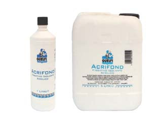 Fissativo acrilico isolante acrifond - lt.1 - a base d'acqua, resina acrilica e additivi vari, da usare come mano di fondo previa diluzione con acqua in rapporto 1 a 3, in...