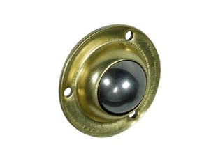 Scivolo a sfera occhio di bue - ø mm.30 portata massima: kg 20 - acciaio ottonato