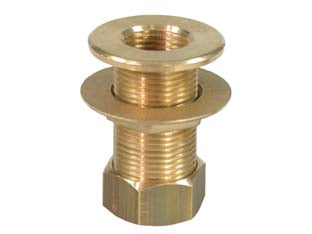 Piletta per cassone dritto con tappo - M 3/4' - filetto maschio con ghiera, in ottone giallo