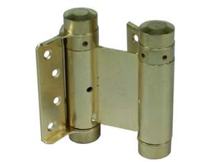 Cerniere a molla tipo bommer acciaio ottonato - mm. 75 - ad azione doppia