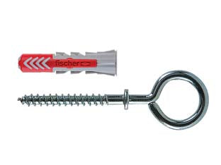 Tassello in nylon duopower 6/3 - fornito con occhiolo chiuso in acciaio zincocromato