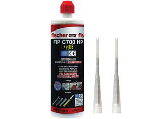 Ancorante chimico fis c700 hp plus - ml.410 in cartuccia - ancorante chimico rinforzato con cemento che fornisce prestazioni ottimizzate per tutti i più comuni tipi di fissaggio, è ecc...