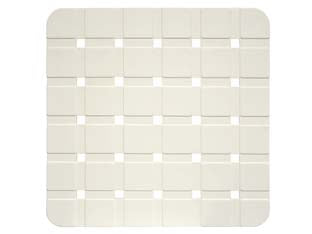 Pedana per doccia in plastica bianca elite - cm.58x58 - in plastica rigida antiscivolo