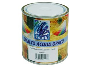 Smalto allacqua opaco in barattolo (wasser lack lux) - ml.750 bianco opaco - prodotto a base di resine acriliche con spiccate caratteristiche di adesione ai più svariati supporti quali grondaie, legno, ...