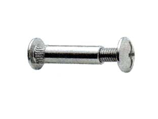 Viti di giunzione per mobili in acciaio nichelato - ø mm.8x38h. - testa ø mm.14 - vite ø.mm.6x13 MA - Nessuna Descrizione per questo prodotto